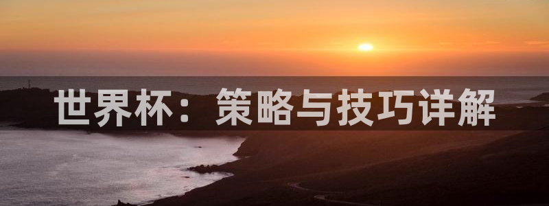 世界杯直播网:世界杯:策略与技巧详解
